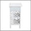 Table de chevet en rotin naturel avec tiroir et tablettes - Table de chevet de style Chippendale