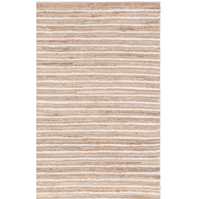 Tapis rayé en jute tissé / toile / coton Abisag