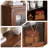 Modern Nut-Brown Solid Wood Sideboard