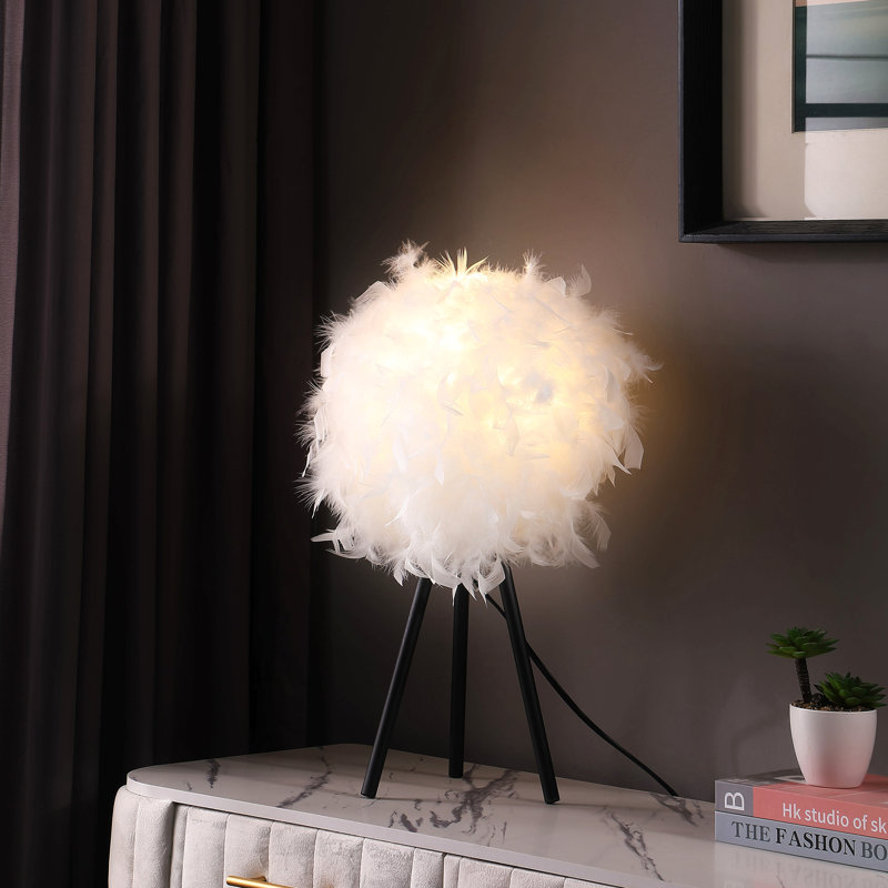 Lampe trépied en métal, Blanc