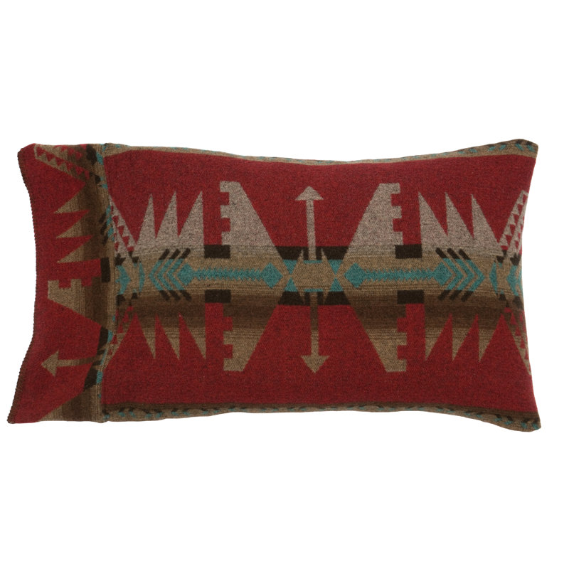 Rustic Red and Brown Cotton Polyester Standard Pillow Sham