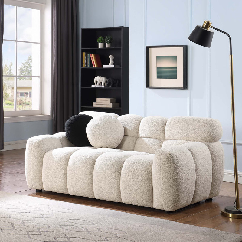 64.96 Inch 2-Seat Sofa, Beige