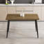 Ensemble de table de salle à manger et de table moderne 4 pièces à grain de bois moderne, table de salle à manger élégante, table de salle à manger de cuisine, robuste et durable, facile à assembler, pieds en métal noir-1998985707-1998985710