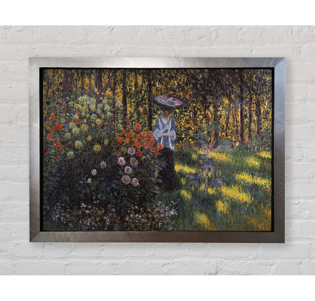 Monet Frau mit Sonnenschirm im Garten von Argenteuil - Druck