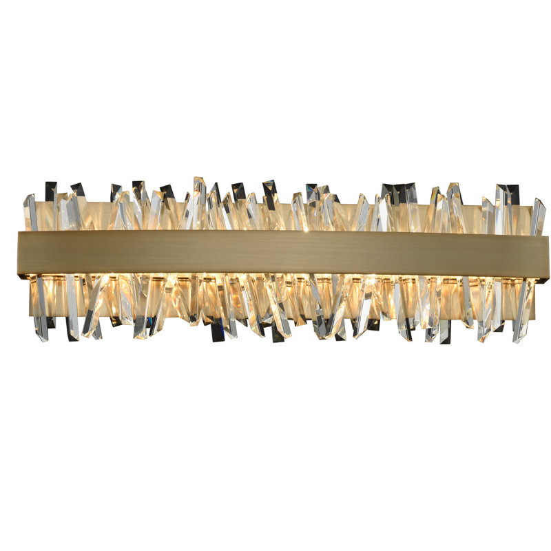 Glacier 1 LT Brushed Champagne Gold Vanity Light Allegri, Brushed Champagne Gold