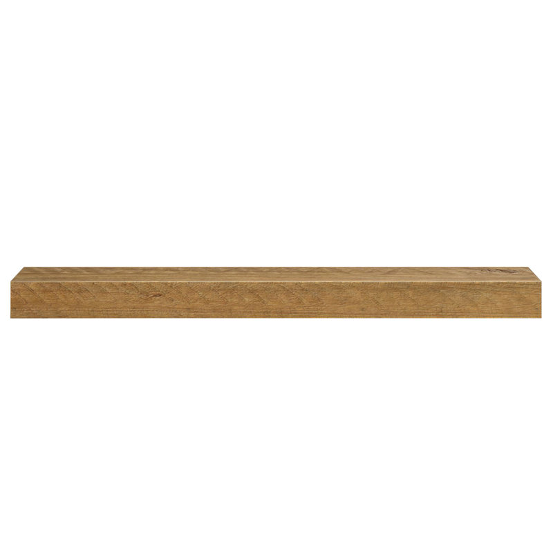 Camden Rustic Fireplace Shelf Mantel, Medium Wood, 72"