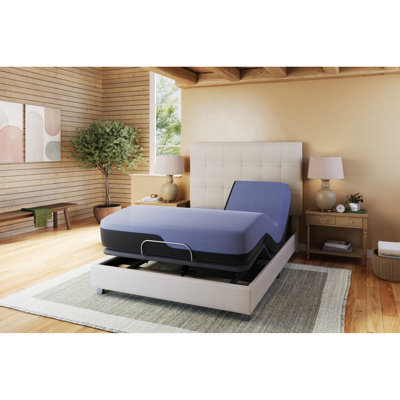 Adjustable Base And 12 Inch Foam Mattress - Layer For Relief, Queen Size Transition Added Foundation,