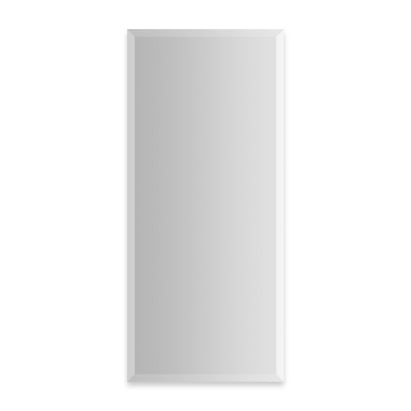 Sleek Frameless Beveled Full-Length Rectangular Bathroom Mirror