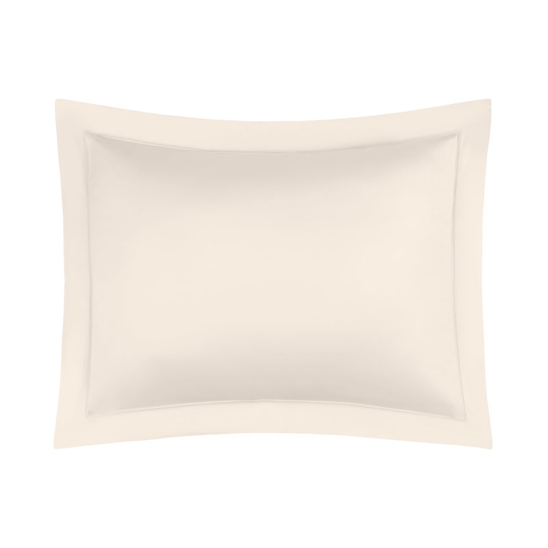Royal Solid Color 100% Cotton Sham, Natural White, Standard