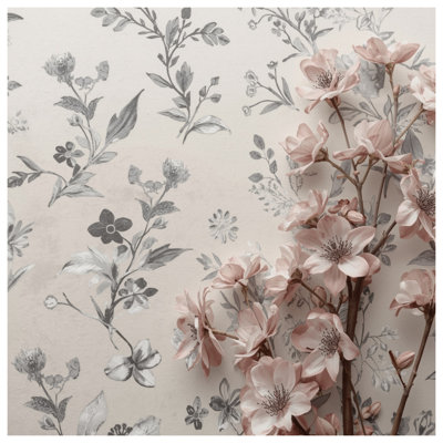 Housses de couette branche de cerisier rose