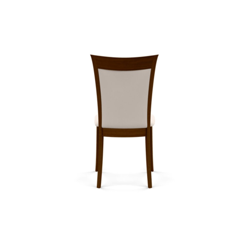 Morgan Leather Dining Chair, Natural Walnut, White