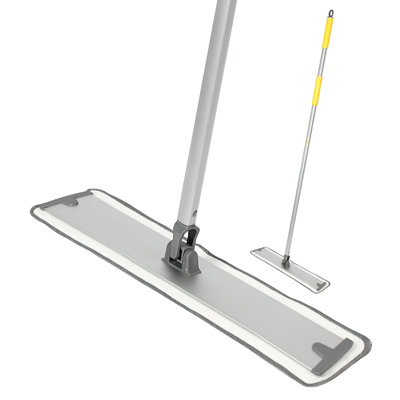 The Curved Surface Mop With Aluminum Pole, 360° Rotating Head For Effortless Floor Cleaning, Washable & Reusable Microfiber Pads For All Floor Types