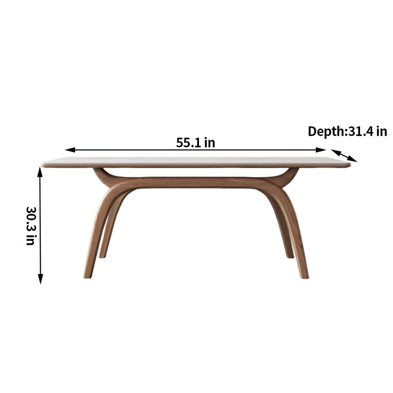 Beyanka Household simple dining table, 30.3"H x 55.1"L x 31.4"W