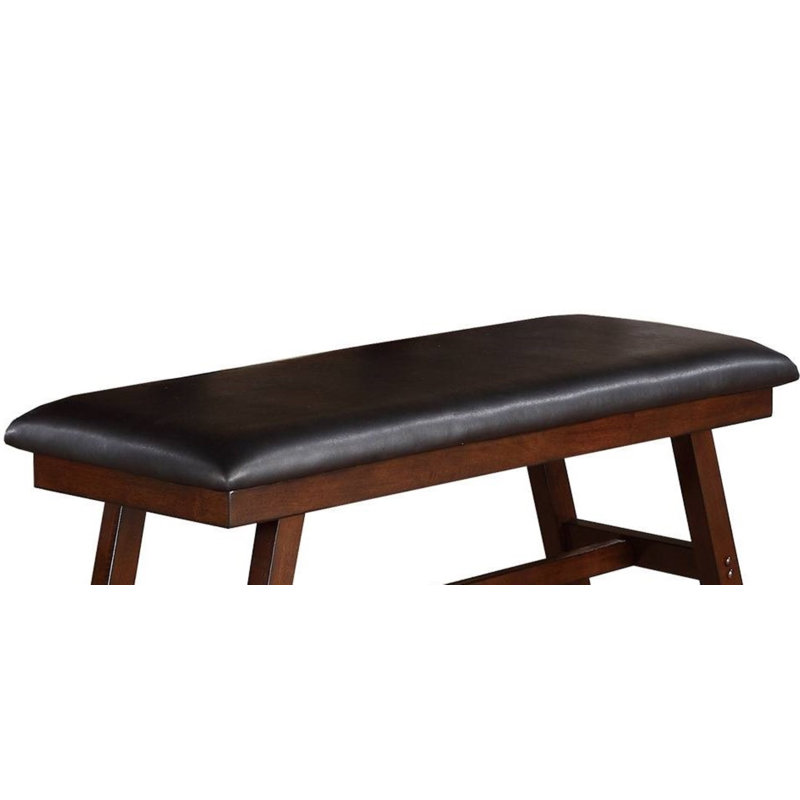 Faux Leather Upholstered Bench