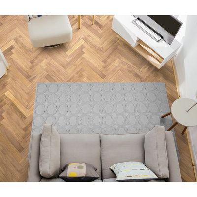Tapis argenté en polypropylène anti-dérapant Togut