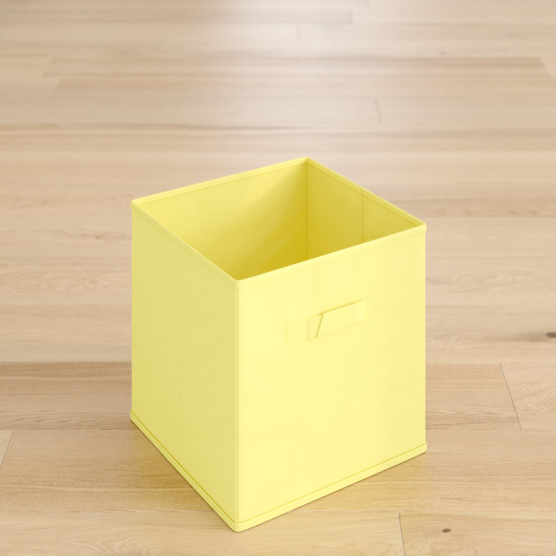 Rebrilliant Fabric Decorative Bin, 27cm H x 21.5cm W x 24.5cm D, Yellow