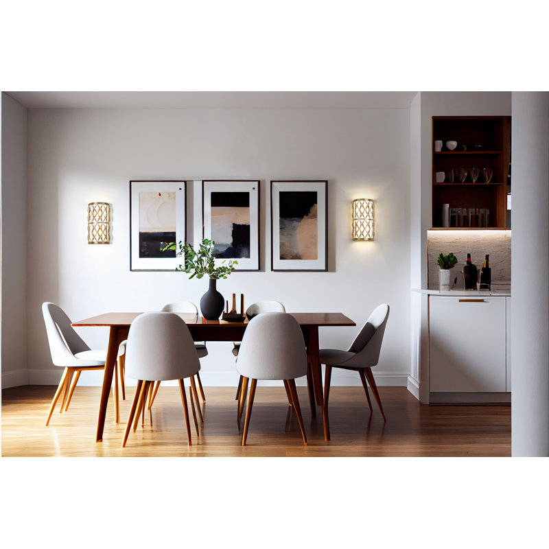 Rhealee Steel Flush Mounted Sconce, Modern Gold