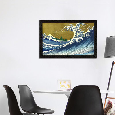 A Colored Version Of The Big Wave by Katsushika Hokusai - Painting on Canvas