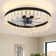 20" Dimmable Crystal Ceiling Fan With Led Light And Remote Control
