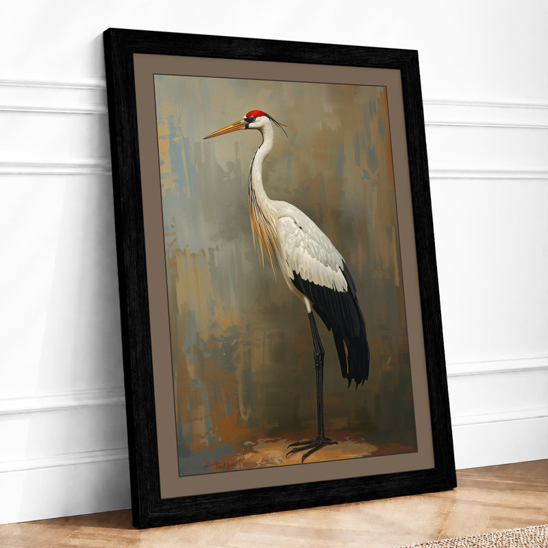 Wading Bird Boho - Print, A1 - 84.1 x 59.4 cm, Black