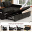 2 Seater Chenille Sofa Bed-1100017573