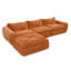 Canapé en chenille de 116 po entièrement compressé avec mousse haute densité, coussins intégrés, bordure décorative, conception sans pattes et aucun assemblage requis-1234613733