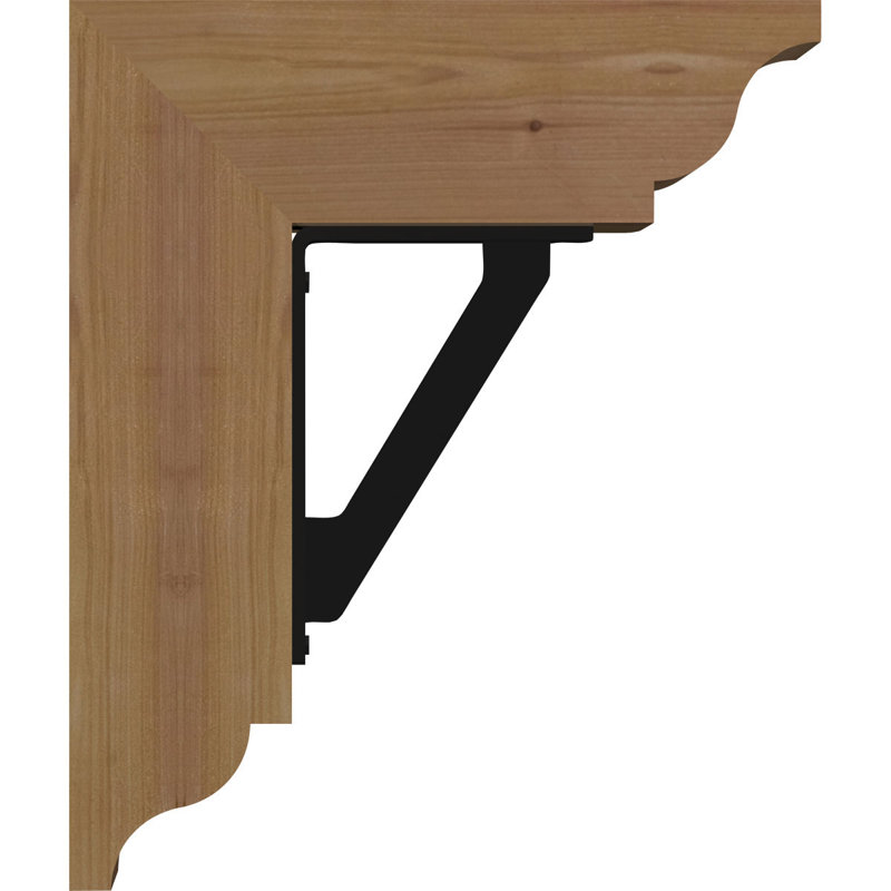 Traditional 2" Thick Single Bracket Traditional Ironcrest, 12"H x 9 1/2"D, 3 1/2"W x 2"T Western Red Cedar (Smooth)
