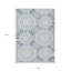 Tapis extérieur lavable à motif géométrique bleu et ivoire 10 pi x 14 pi