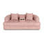 Canapé-lit convertible incurvé moderne de 178 cm avec console centrale amovible et porte-gobelets, canapé deux places en chenille résistant aux animaux, canapé de sol monobloc en mousse haute densité pour petit salon-1182759427