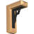 3 1/2"W x 13 1/2"D x 16"H Damon Craftsman Ironcrest Smooth Bracket, Western Red Cedar (1 1/2"W x 5 1/2"D x 8"H Iron Bracket)-108926848-108926854