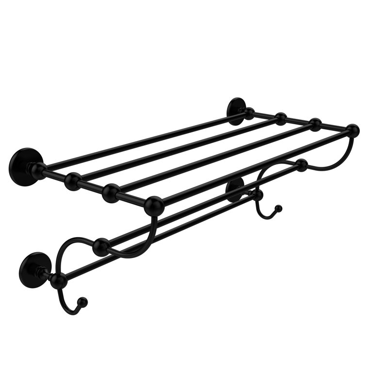 Dalston Metal Bracket Shelf, 12" H x 24" W x 14" D, Matte Black