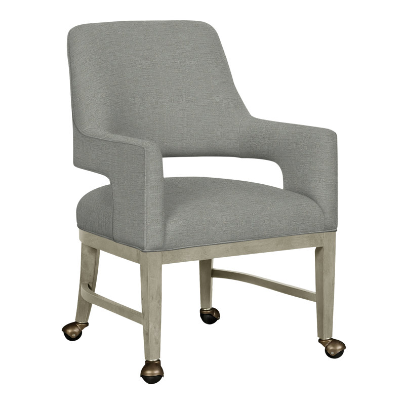 Chaise avec accoudoirs Josie Grande, Polyester 3152 Mastic, Amande chamois