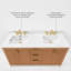 Turlington 60 po Ensemble de meuble-lavabo de salle de bain avec comptoir en quartz blanc et lavabo encastré blanc-118697928-128780856