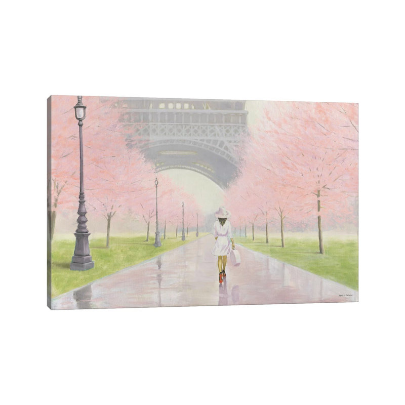 Printemps A Paris I by Marco Fabiano - Wrapped Canvas Painting, 30.48 cm H x 45.72 cm W