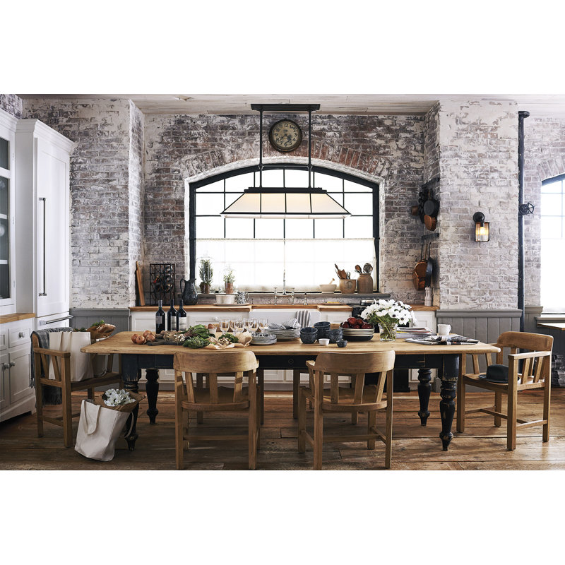 Ralph Lauren Rivington 7 Light Large Pendant, Antique Ribbed Mirror, Natural Brass