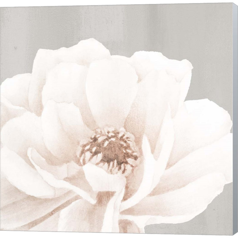 Décoration murale pivoine neutre
