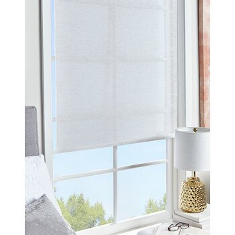 Store à enroulement blanc semi-transparent, l 23 po x L 64 po