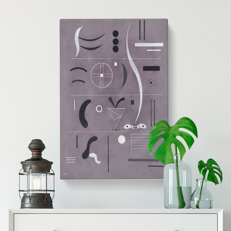 Four Parts by Wassily Kandinsky - Wrapped Canvas Painting, 60cm H x 40cm W x 3cm D