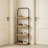 4-Tier Wooden Shoe Ladder, Black Frame with Light Honey Wood Shelves, Holds Up to 4 Pairs, Ideal for Entryway or Bedroom Corner