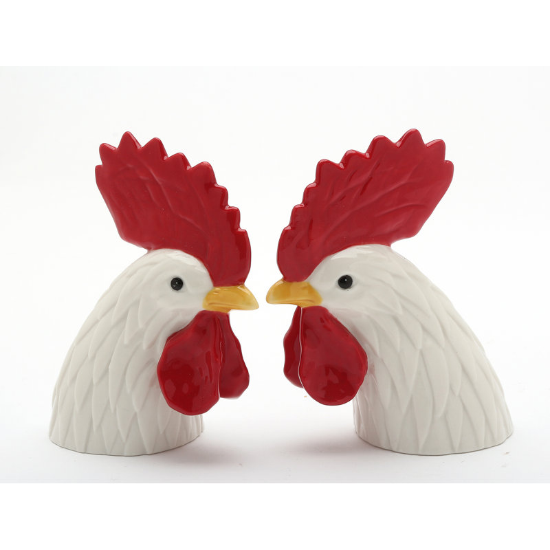 Ensemble coq salière et poivrière