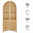 Jane 71 Inch Tall Arched Natural Rattan Bookshelf-117983099