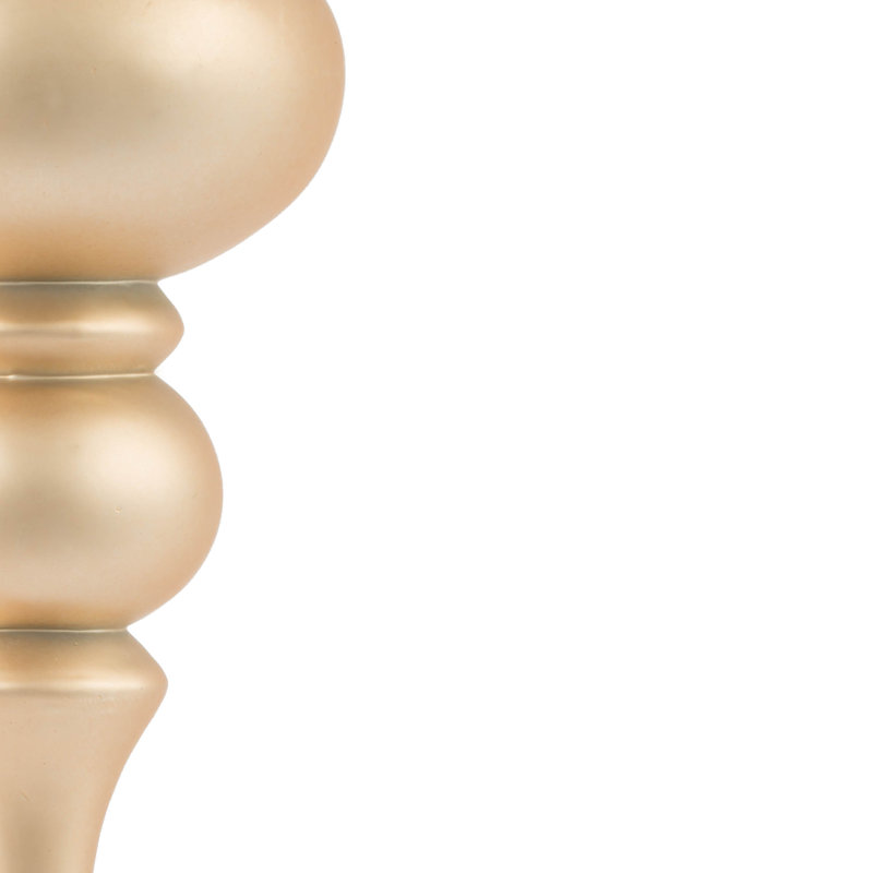 7" 4-Finish Finial Ornament, Café Latte