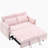 52" Modern Velvet Sofa Bed - 3-In-1 Convertible with Pillows & Side Pockets-1961656626