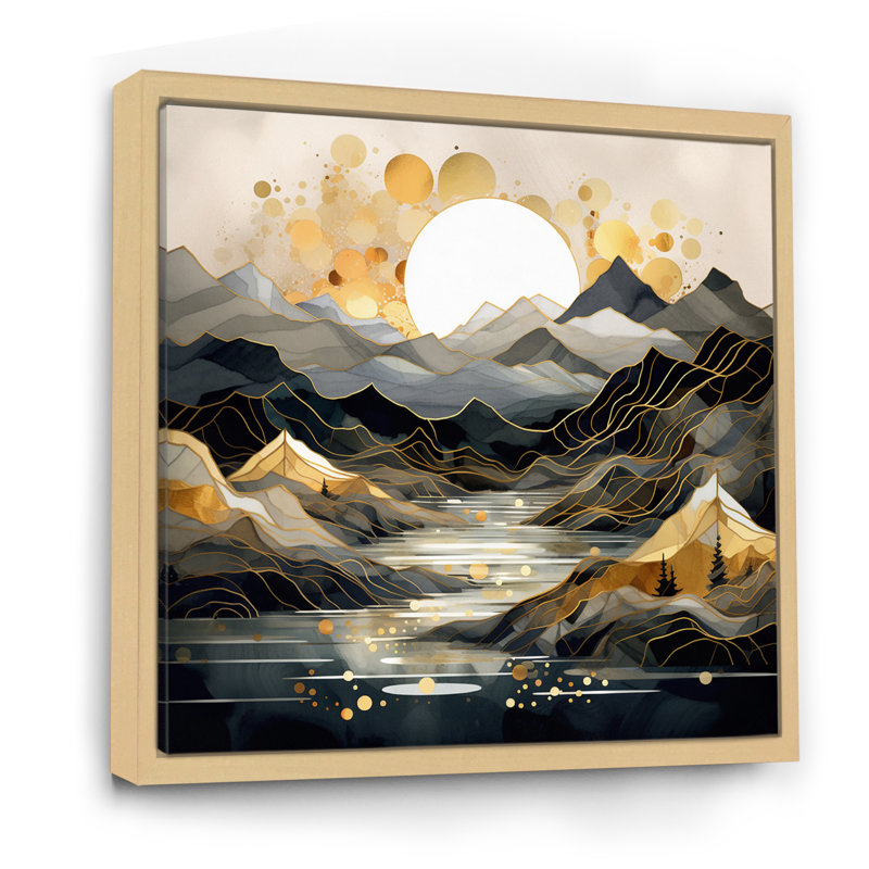Scandinavian Simplicity II - impression d'art sur toile scandinave, 16" H x 16" W, Cadre naturel flottant