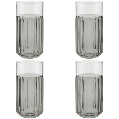Set of 4 Tumbler 14oz Channel Smoke