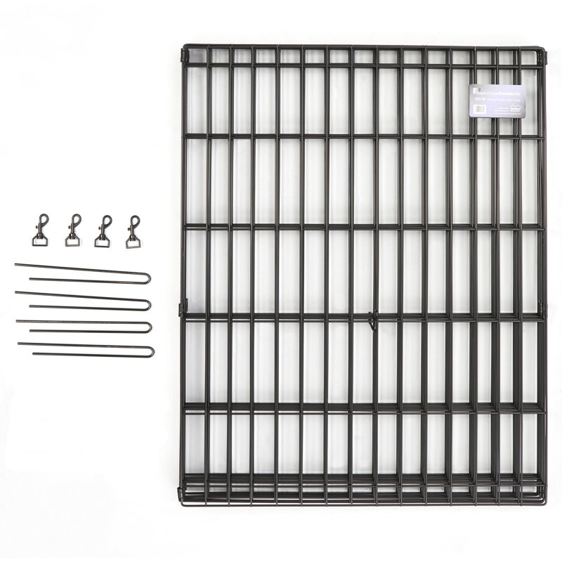 Black Metal 42" Tall Foldable Pet Exercise Pen
