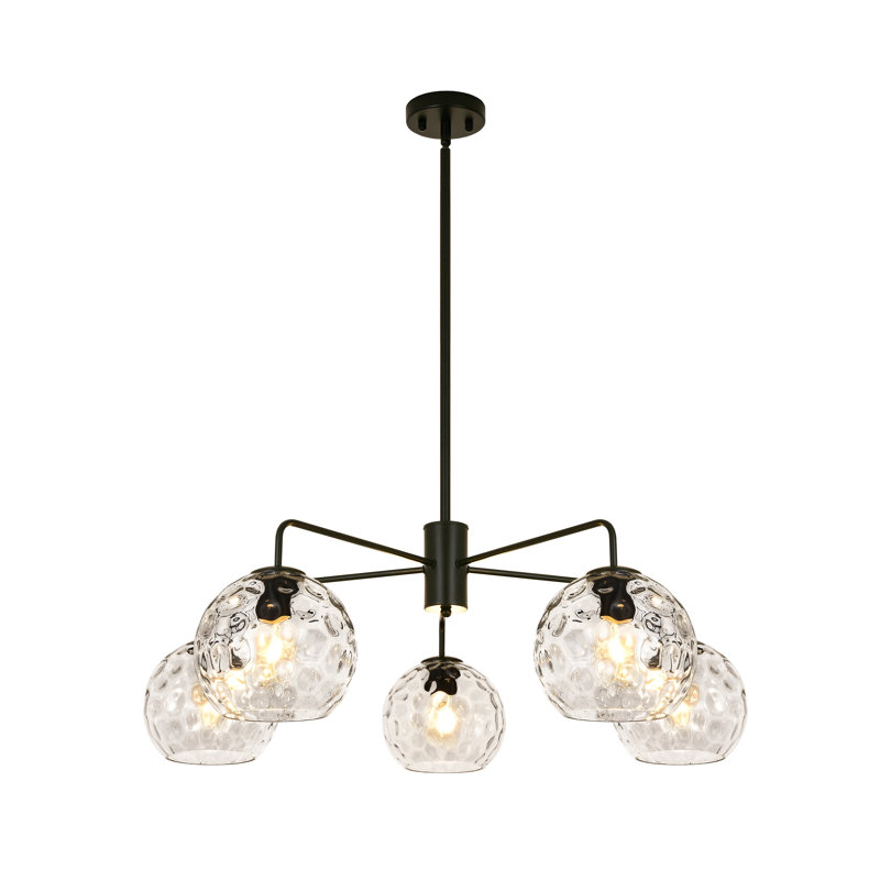 Luminaire suspendu moderne à 5 lumières pour îlot de cuisine