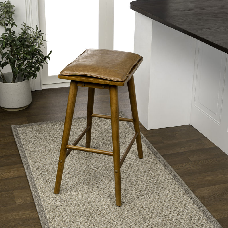 Siège de selle MidCentury Classic sans dossier, Siège brun châtaignier / cadre brun châtaignier