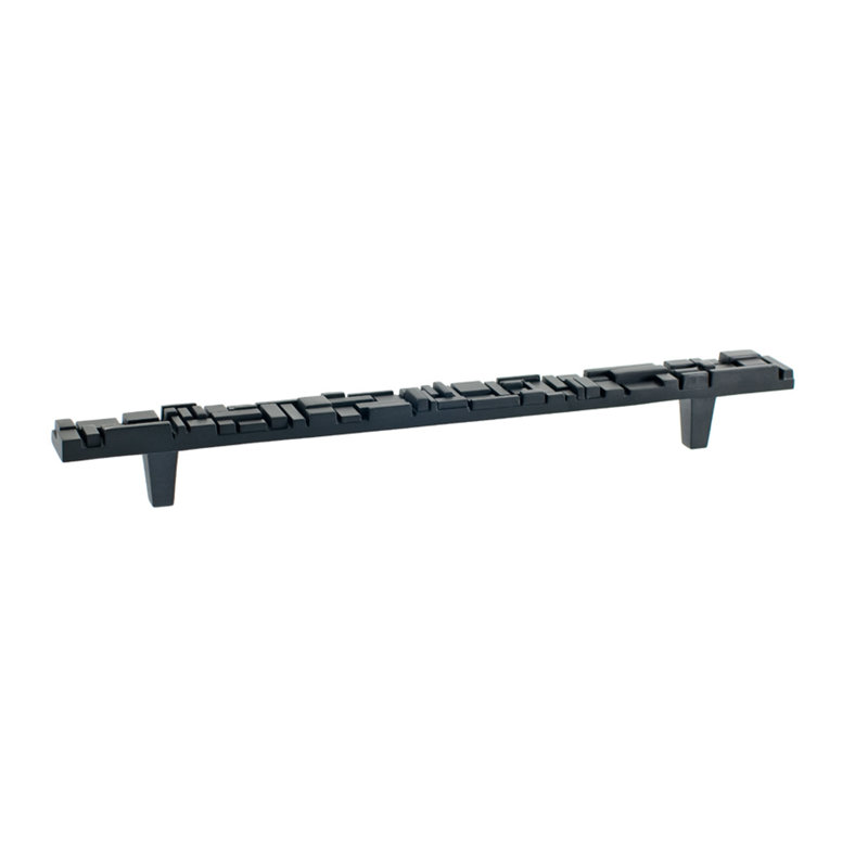 Offset 9" Center to Center Bar Pull, Black Matte