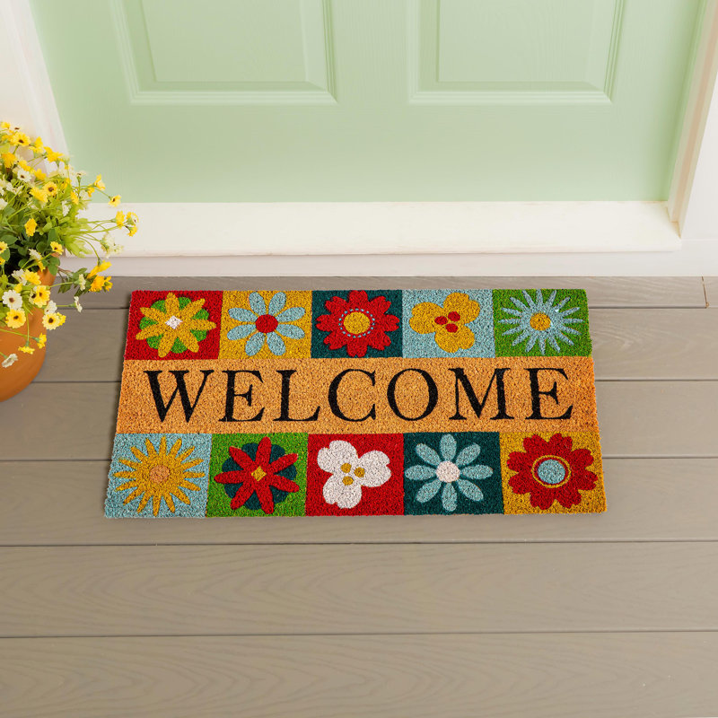 Tapis Big Bold Florals Welcome Tiles